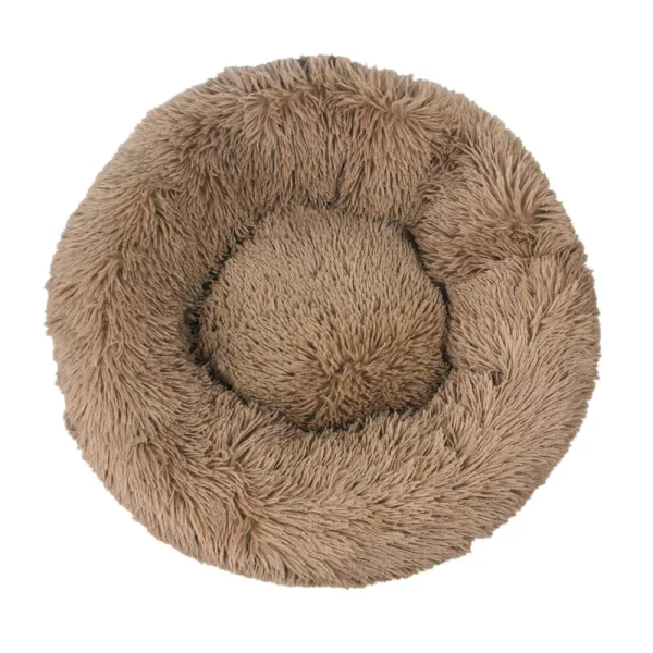 Dog bed long plush round