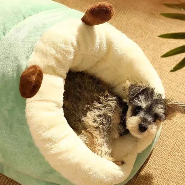 Dog bed slipper shape