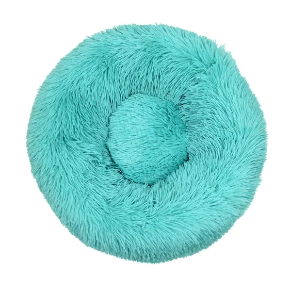 Dog bed long plush round