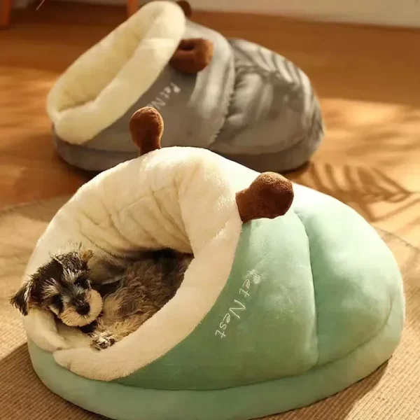 Dog bed slipper shape