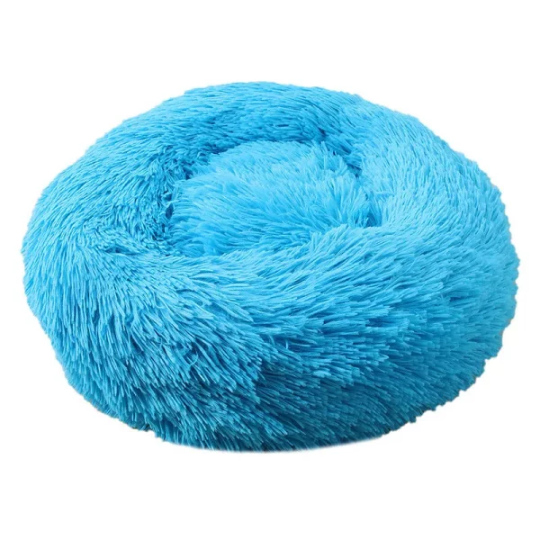 Dog bed long plush round