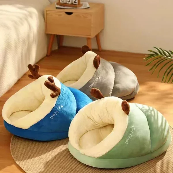 Dog bed slipper shape